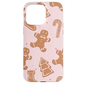 Pink Gingerbread Cookie Christmas Case for iPhone 15 Pro Max NWOT